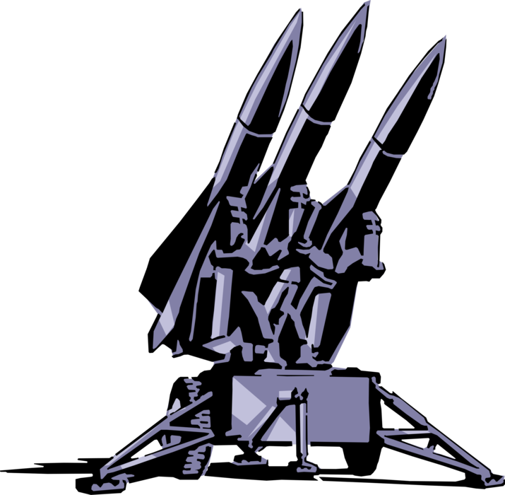 Vector Illustration of Rocket Missiles Ready for Launch