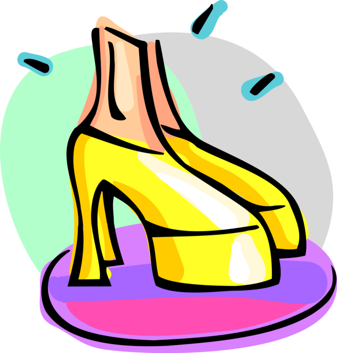 Vector Illustration of Groovy Footwear Shoes