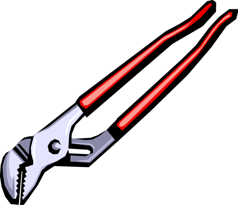 Vector Illustration of Adjustable Wrench or Spanner Tool with Adjustable "Jaw" Width