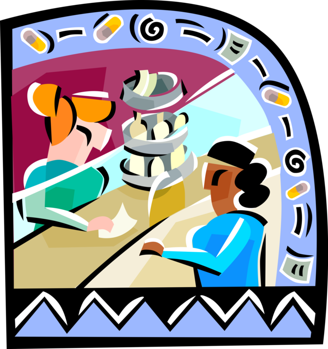 Vector Illustration of Woman Ordering Medical Prescription at Pharmacy