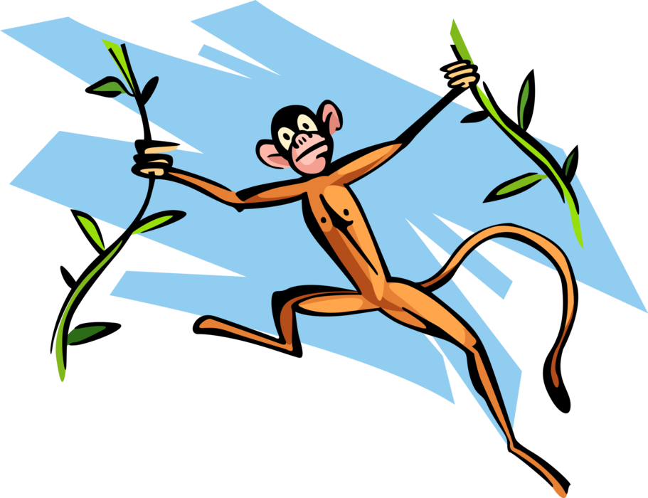 Vector Illustration of Primate Monkey Ape