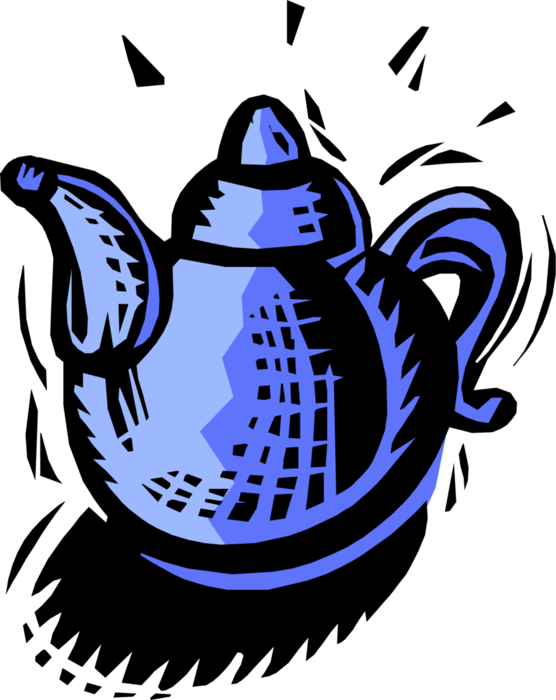 Vector Illustration of Freshly Steeped Tea in Teapot