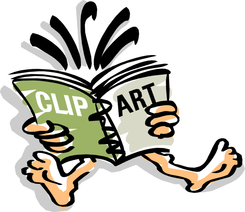 Vector Illustration of Reading Clip Art Book