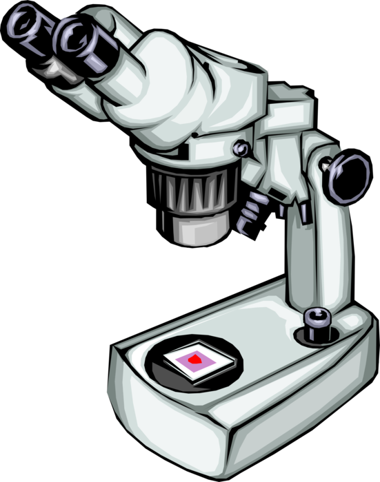 Vector Illustration of Microscope and Slide