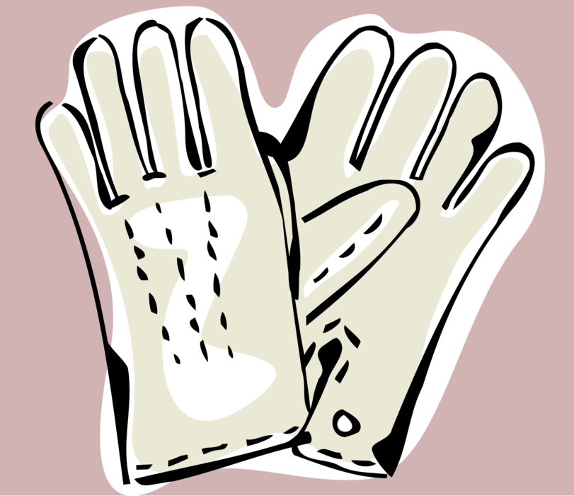 Vector Illustration of Leather Gloves Keep Hands Warm in Cold Weather