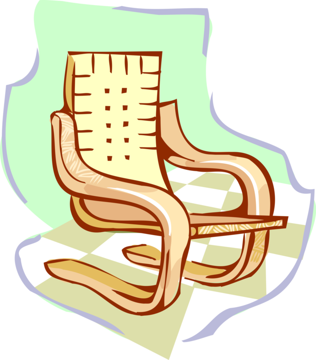 Vector Illustration of Home Furnishings Chair Furniture