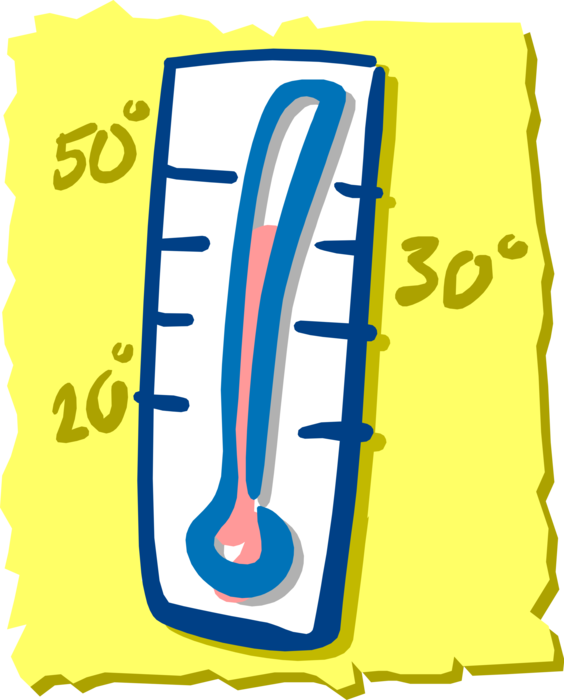 Vector Illustration of Thermometer Shows Heat is Rising from Climate Change