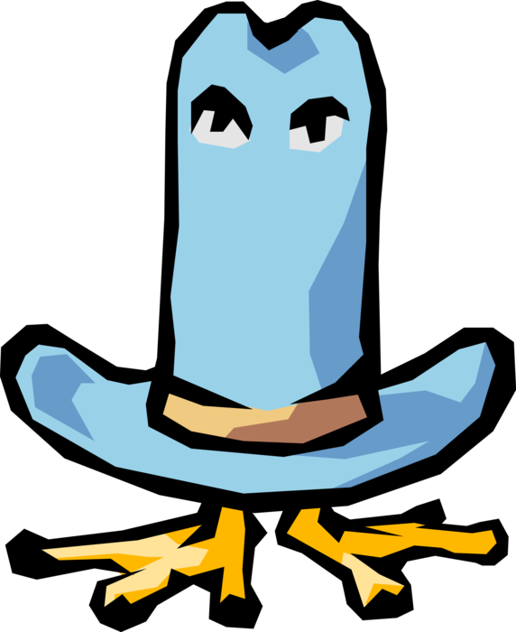Vector Illustration of Western Cowboy Hat with Chicken Inside