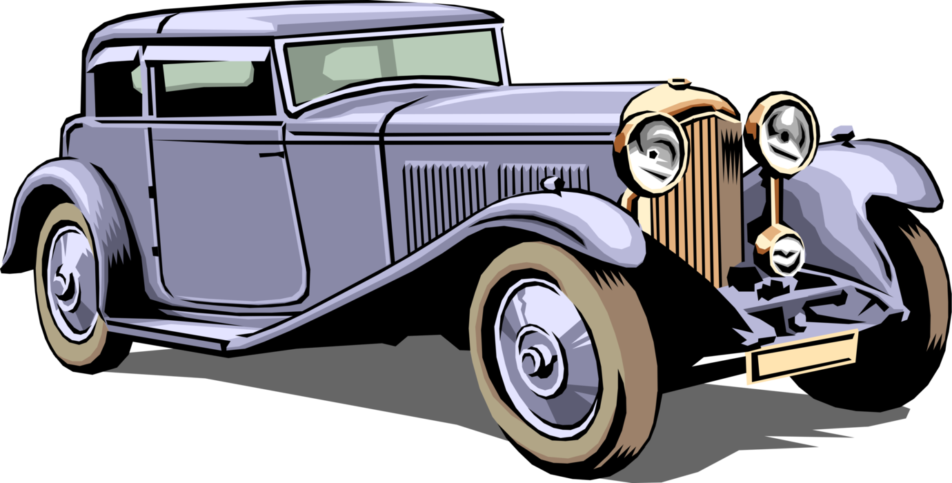 Vector Illustration of Bentley 8 Litre Luxury Classic Vintage Car Automobile Motor Vehicle