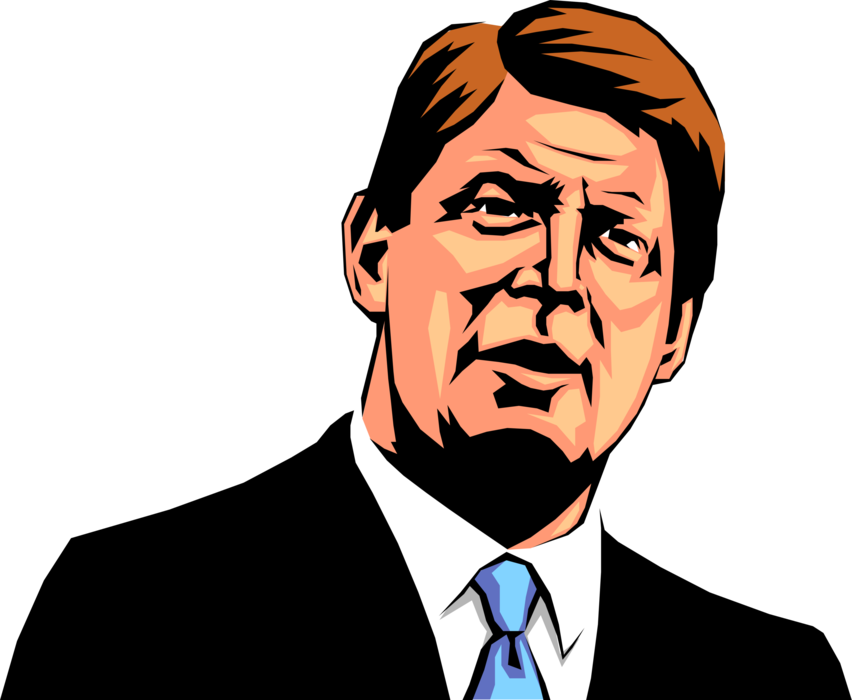 Vector Illustration of Al Gore, 'Almost' 43rd President of the United States Inventor of Internet