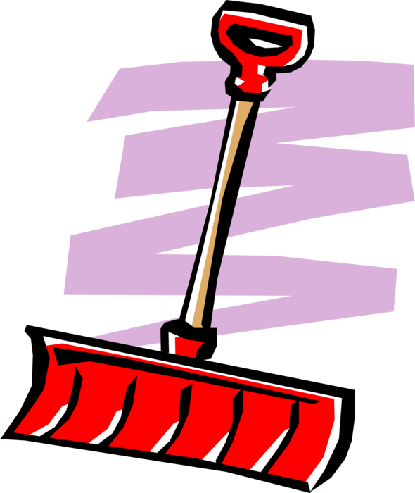 Vector Illustration of Snow Shovel for Removing Snow