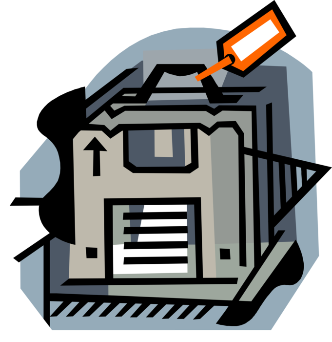 Vector Illustration of Business Archiving Digital Data