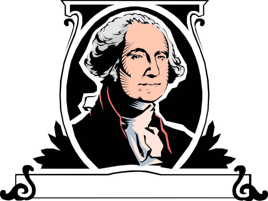Vector Illustration of George Washington, Founding Father, First President of United States, Commander-in-Chief, POTUS