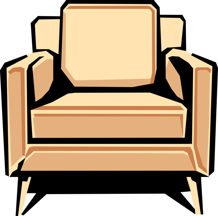 Vector Illustration of Home Furnishings Chair Furniture