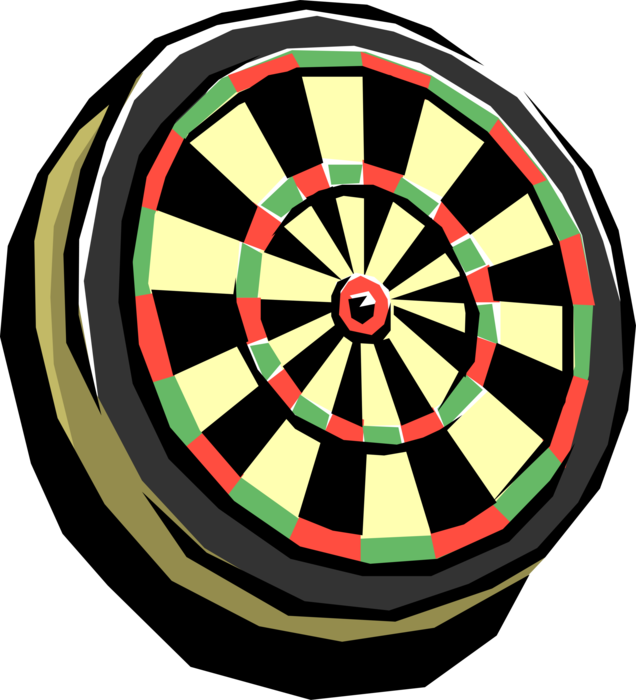 Vector Illustration of Traditional Pub Game used in Game of Darts