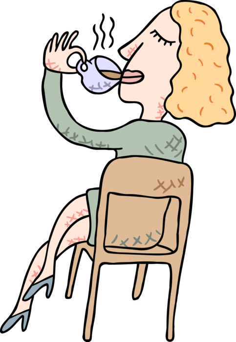 Vector Illustration of Coffee Time Break with Cup of Hot Fresh Coffee Vector Illustration of Coffee Time Break with Cup of Hot Fresh Coffee