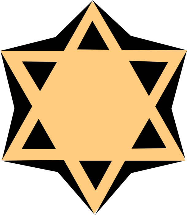 Vector Illustration of Star of David Shield of David Symbol of Jewish Identity and Judaism