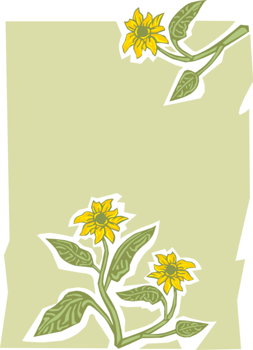 Vector Illustration of Garden Flower Background