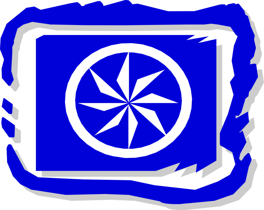 Vector Illustration of Pinwheel Symbol