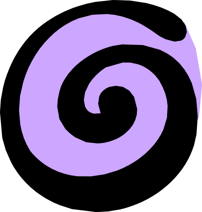 Vector Illustration of Spiral Emanates from Central Point
