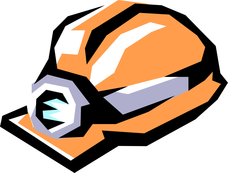 Vector Illustration of Miners' Safety Mining Hardhat