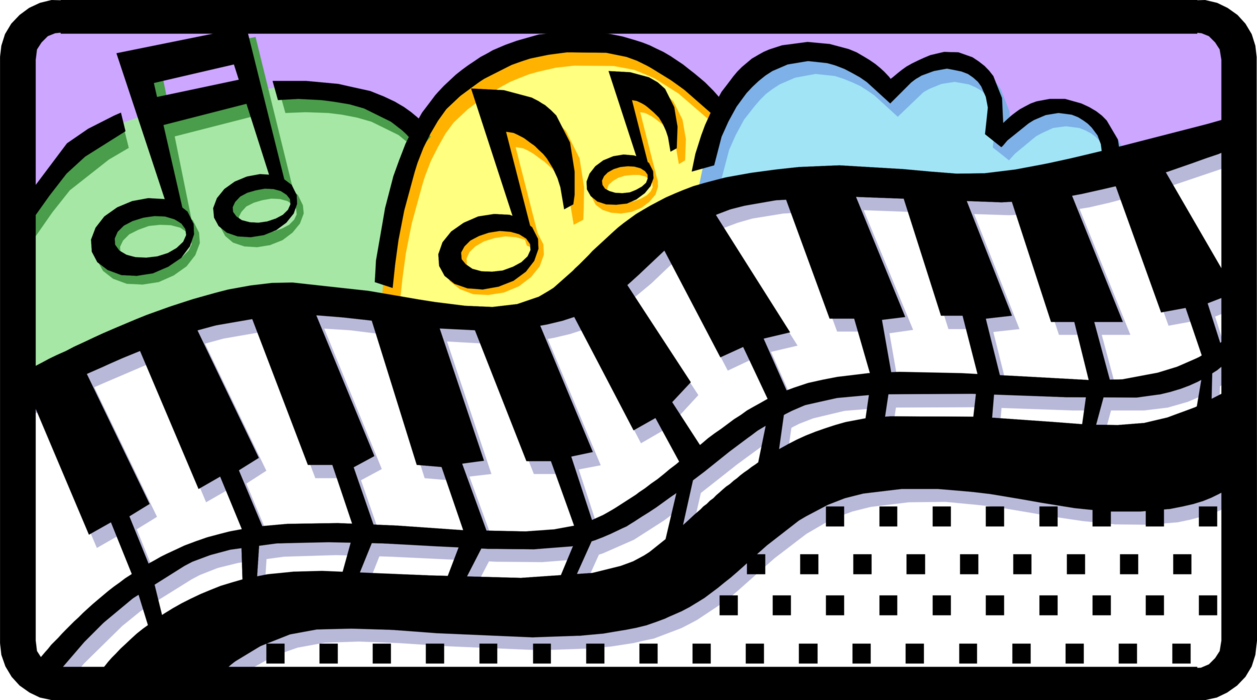 Vector Illustration of Piano Keyboard Musical Instrument