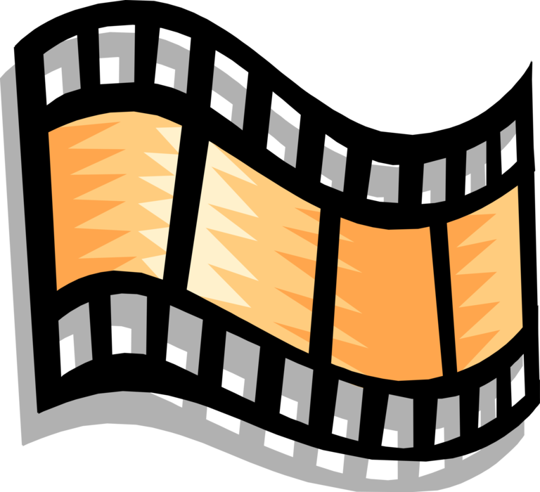 Vector Illustration of Filmmaking and Video Production Filmstrip