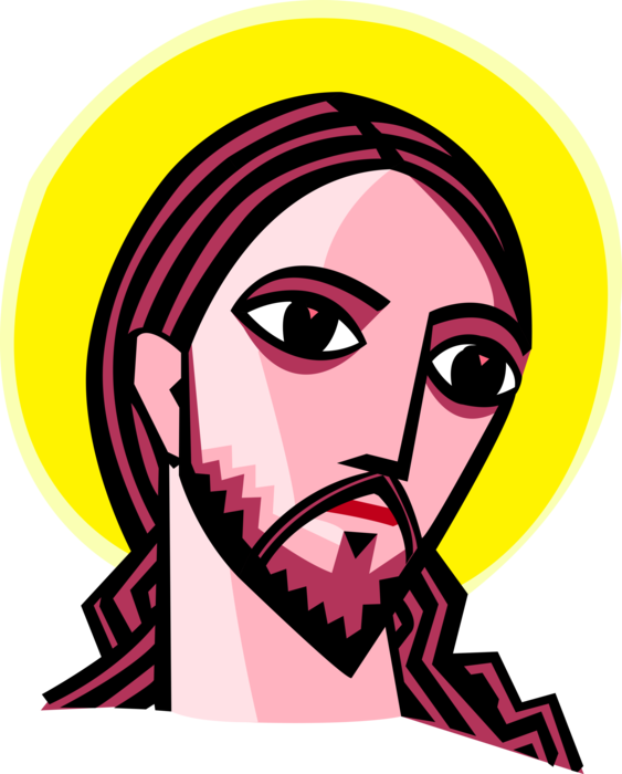 Vector Illustration of Jesus Christ, Son of God and Central Figure of Christianity