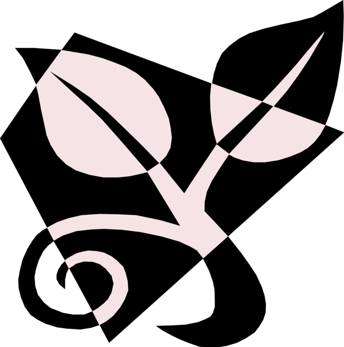 Vector Illustration of Two Leaves Sprouting