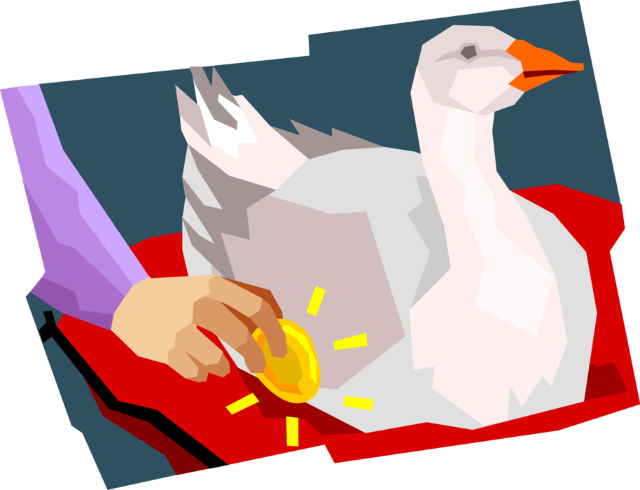 Vector Illustration of The Goose that Laid the Golden Egg