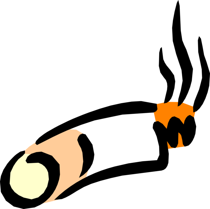 Vector Illustration of Smoker's Cigarette