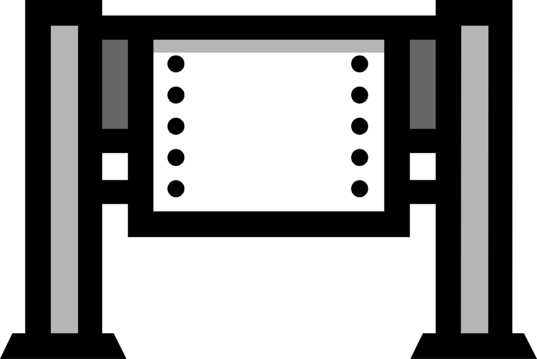 Vector Illustration of Computer Printer Peripheral Document Printing Device Symbol