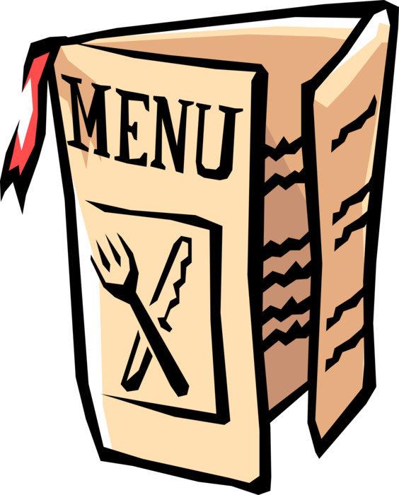 Vector Illustration of Restaurant à la Carte or or Table d'hôte Menu