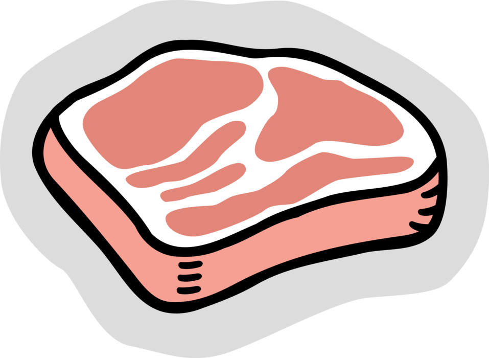 Vector Illustration of Italian Dry-Cured Prosciutto Ham