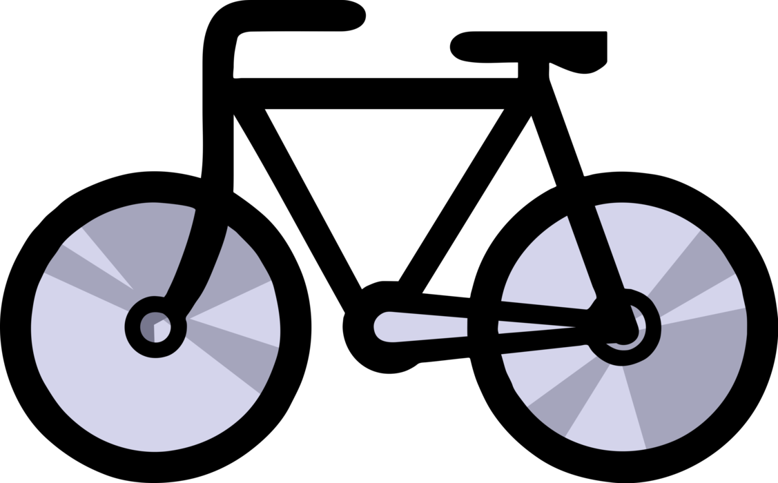 Vector Illustration of Bicycle Bike or Cycle Human-Powered, Pedal-driven, Single-Track Vehicle