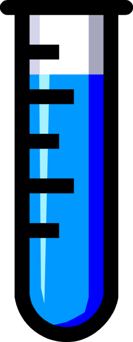 Vector Illustration of Test Tube or Culture Tube Laboratory Glassware