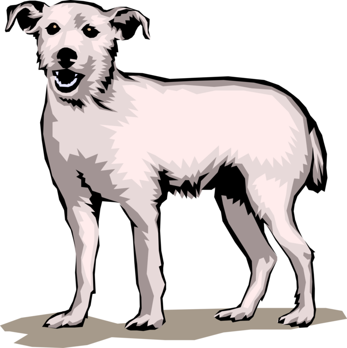 Vector Illustration of Small Terrier Dog Family Pet