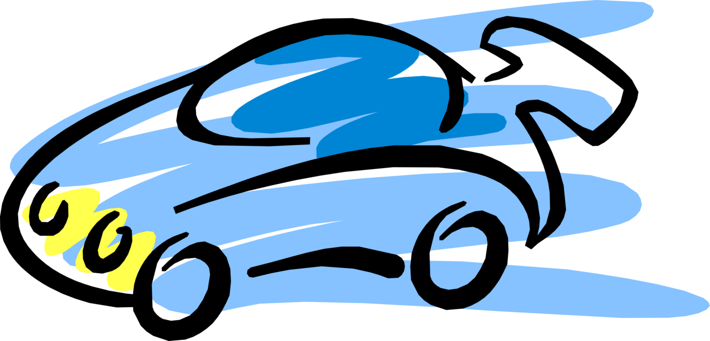 Vector Illustration of Sports Car Automobile Motor Vehicle
