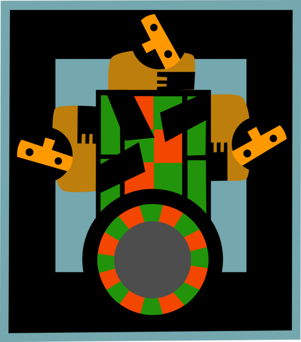 Vector Illustration of Casino Gambling Games of Chance Roulette