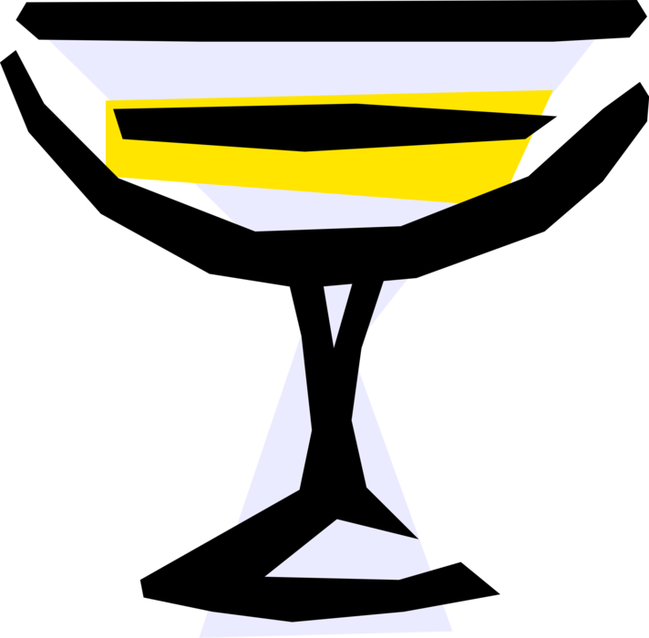 Vector Illustration of Wine Glass Serves Alcohol Beverage Drink