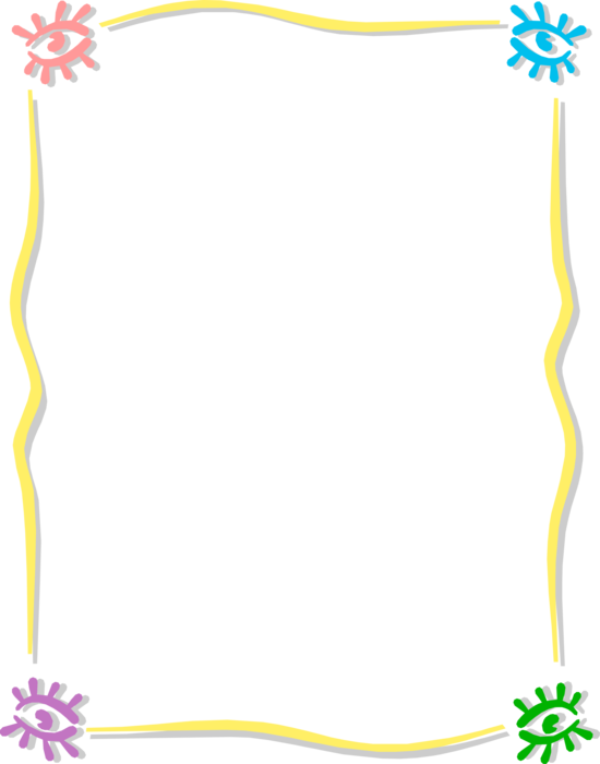Vector Illustration of Watching Eye Border Frame