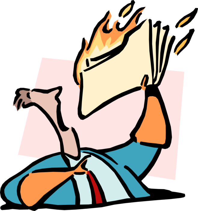 Vector Illustration of Businessman Tackles Difficult Work and Puts Out Fire