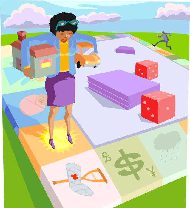 Vector Illustration of The Game of Life Has Many Obstacles and Challenges