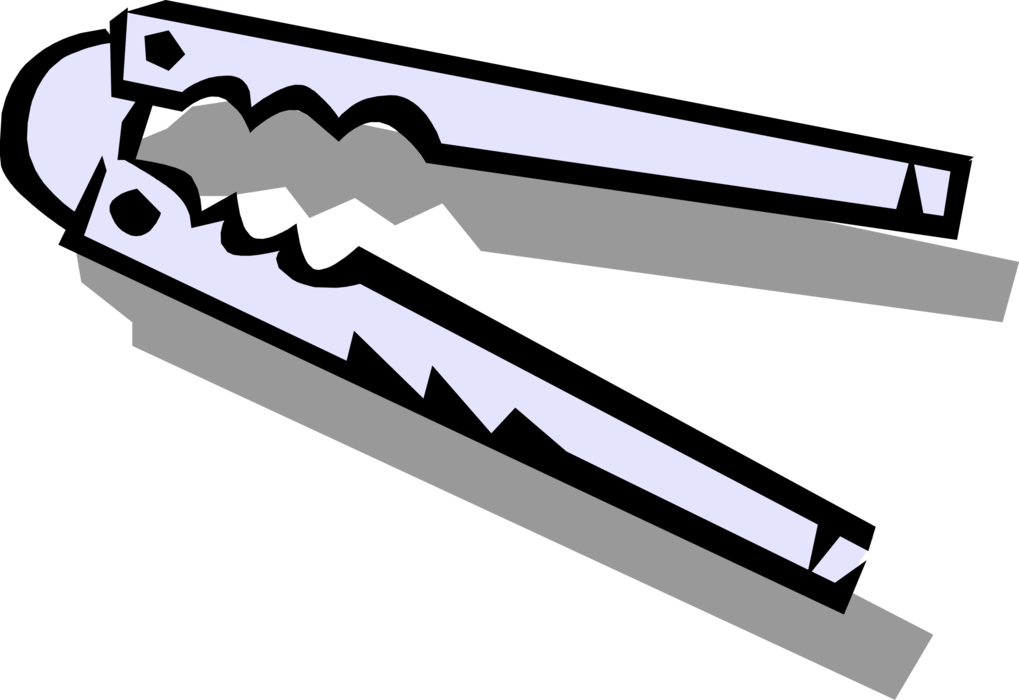 Vector Illustration of Nutcracker Tool Opens Nuts By Cracking Shells