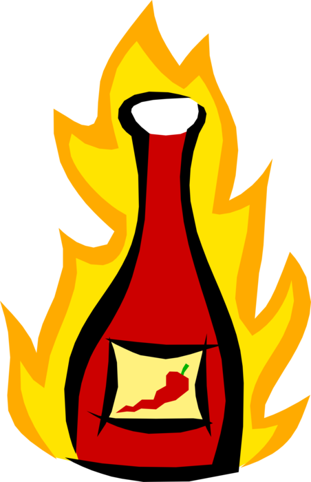 Vector Illustration of Tabasco Fiery Hot Pepper Sauce
