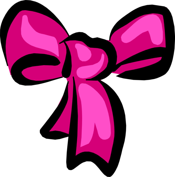 Vector Illustration of Big Red Ribbon Gift Bow