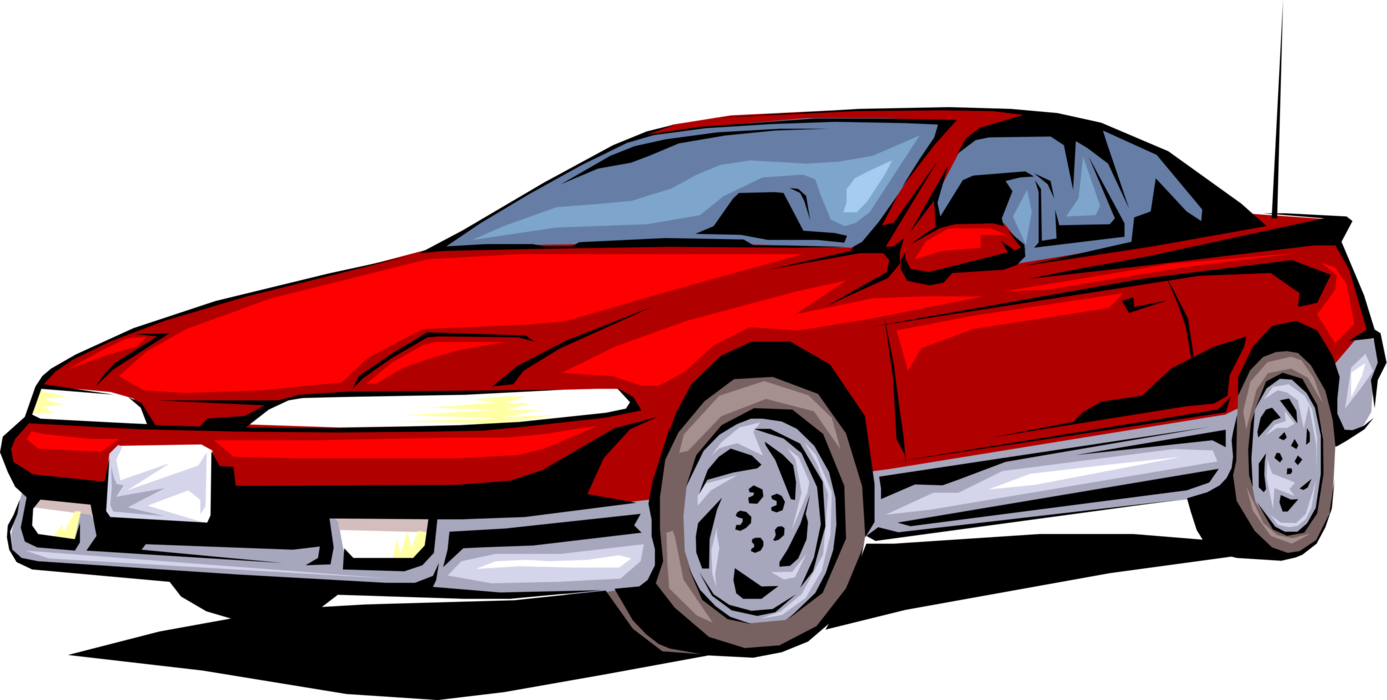 Vector Illustration of Eagle Talon Sports Car Automobile Motor Vehicle 
