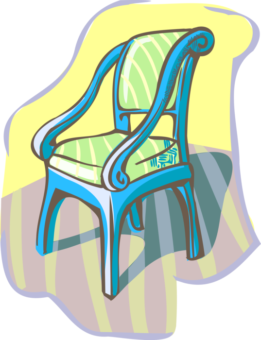 Vector Illustration of Home Furnishings Chair Furniture