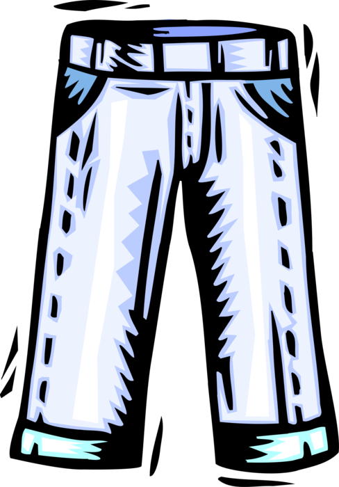 Vector Illustration of Pants or Trousers Clothing Garment