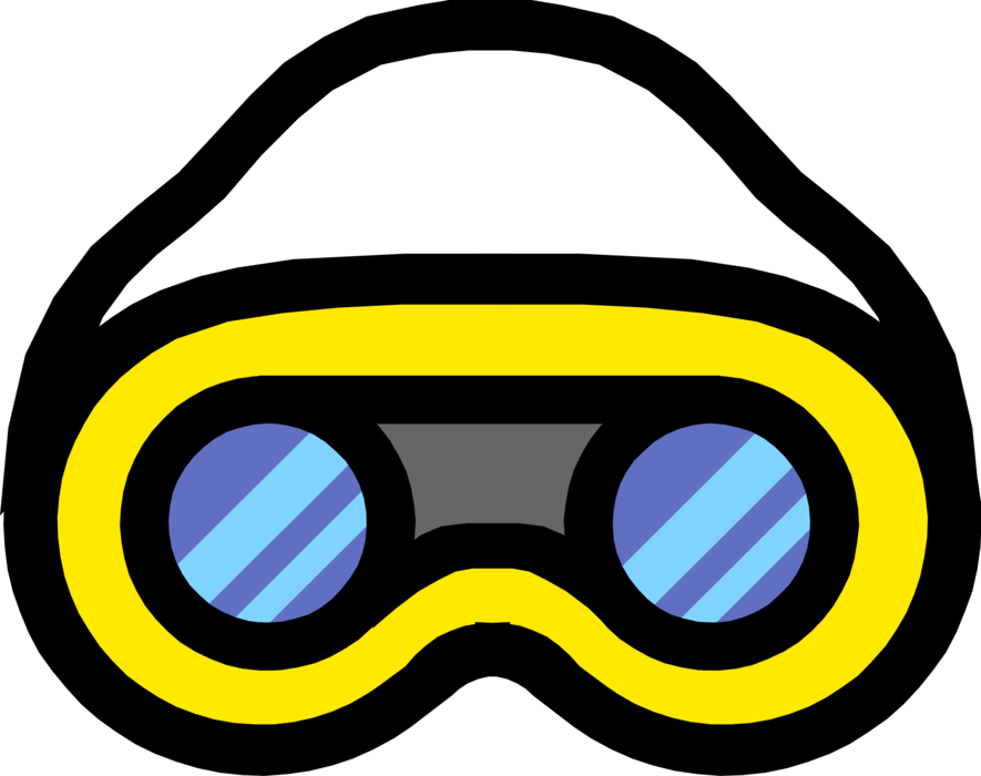 Vector Illustration of Protective Eyewear Safety Goggles